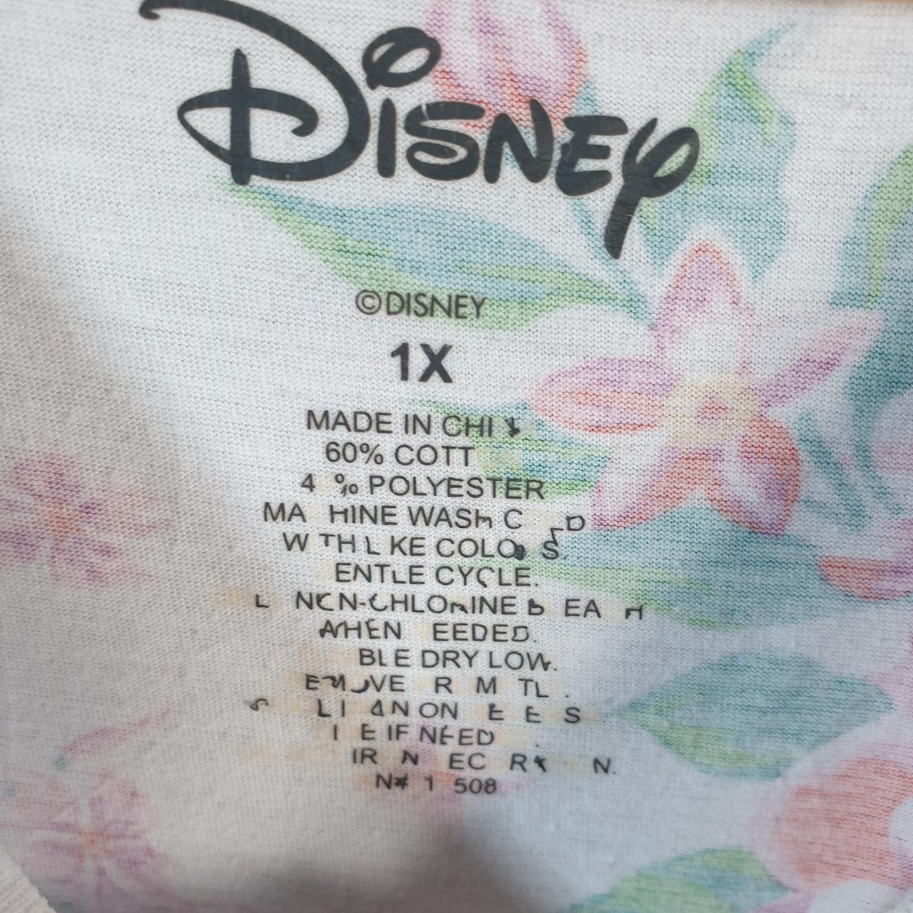 Vintage Disney Land All Over Print AOP T Shirt Womens XL White Logo Graphic Cartoon