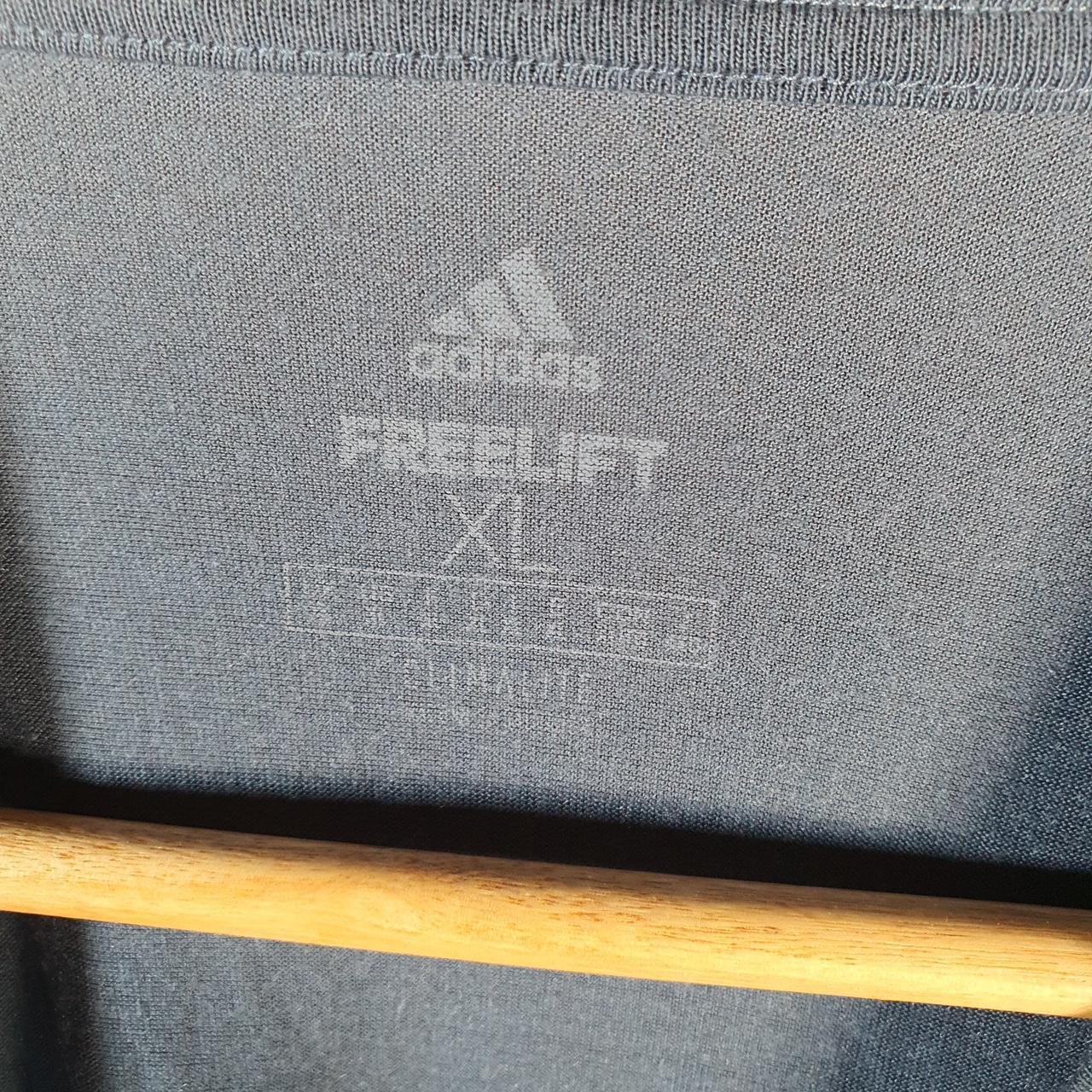 Vintage Adidas Freelift ClimaLite T Shirt Men’s XL Blue Three Stripes Logo Athletic