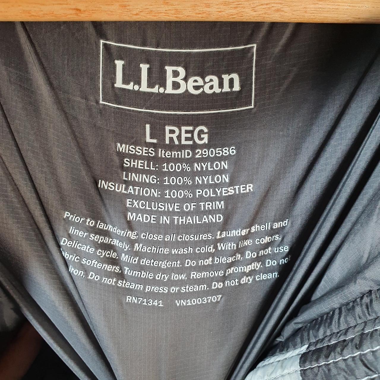 Vintage L.L. Bean Downtex Puffer Jacket Mens Large Grey Waterproof Shell