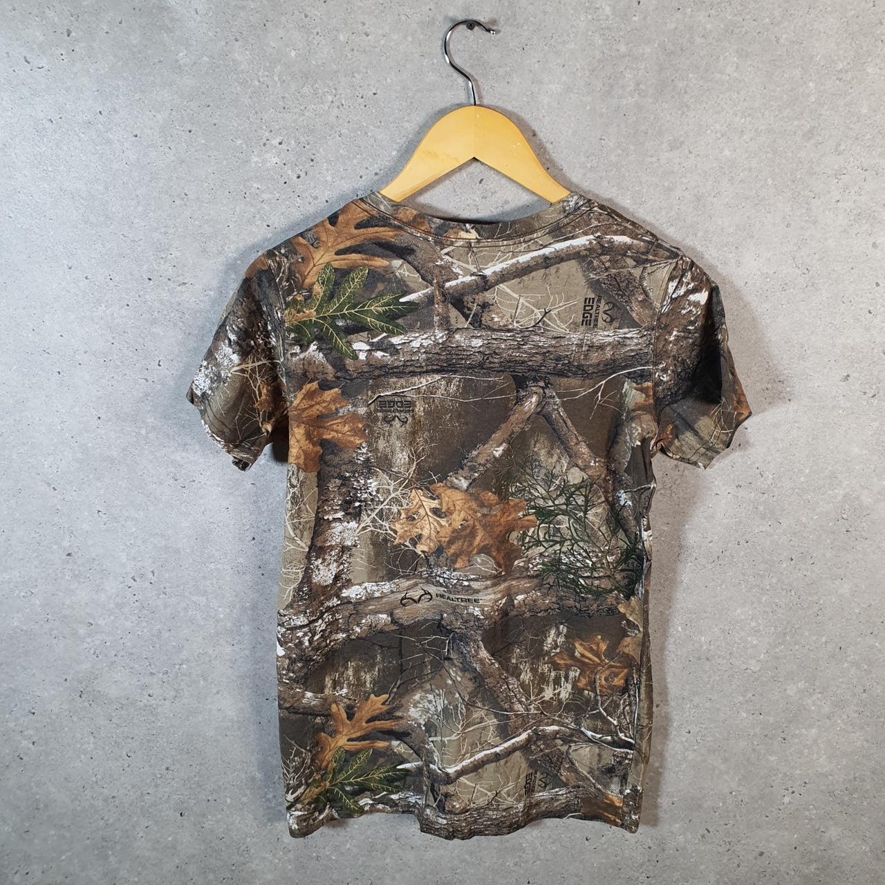 Vintage Lincoln Outfitters RealTree Camoflauge T Shirt Womens Large Camo Short Sleeve