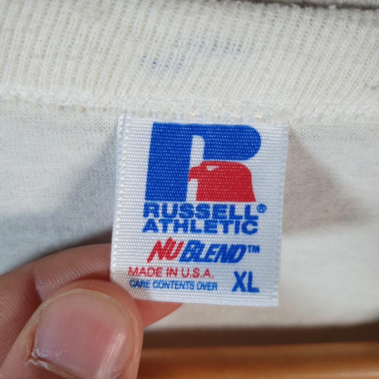 Vintage Russell Athletic Irgens Montana 1996 USA Single Stitch T Shirt Men’s XL White C7780