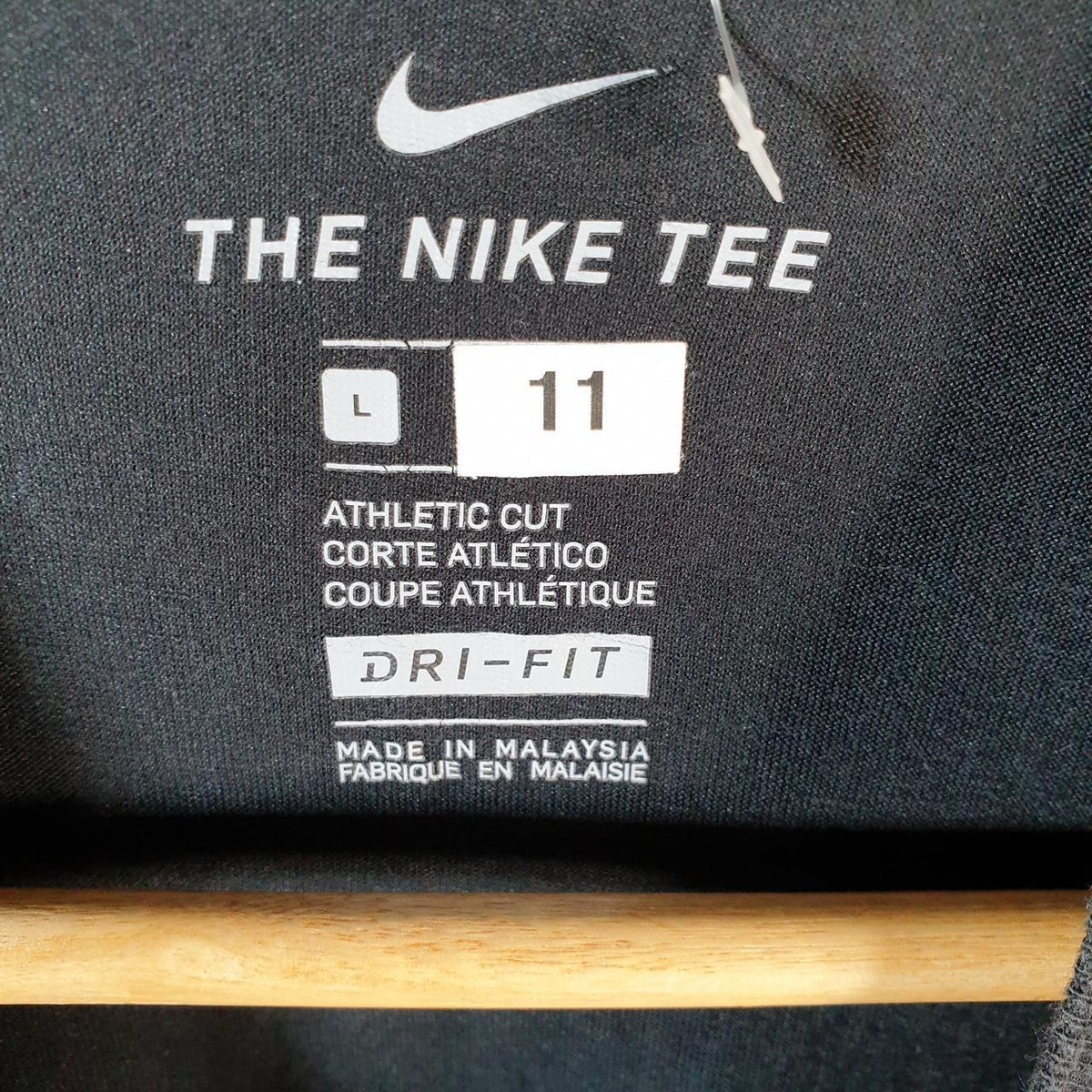 Vintage Nike Basketball Dri Fit T Shirt Men’s Large Black Logo Swoosh Athletic