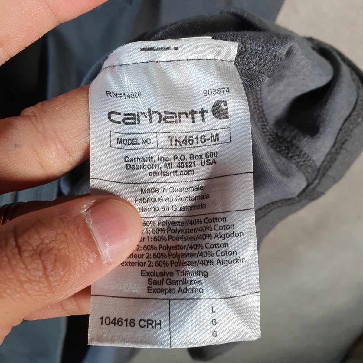 Vintage Carhartt Pocket T Shirt Men’s Large Grey Workwear Chore Utility Relaxed Fit C9233