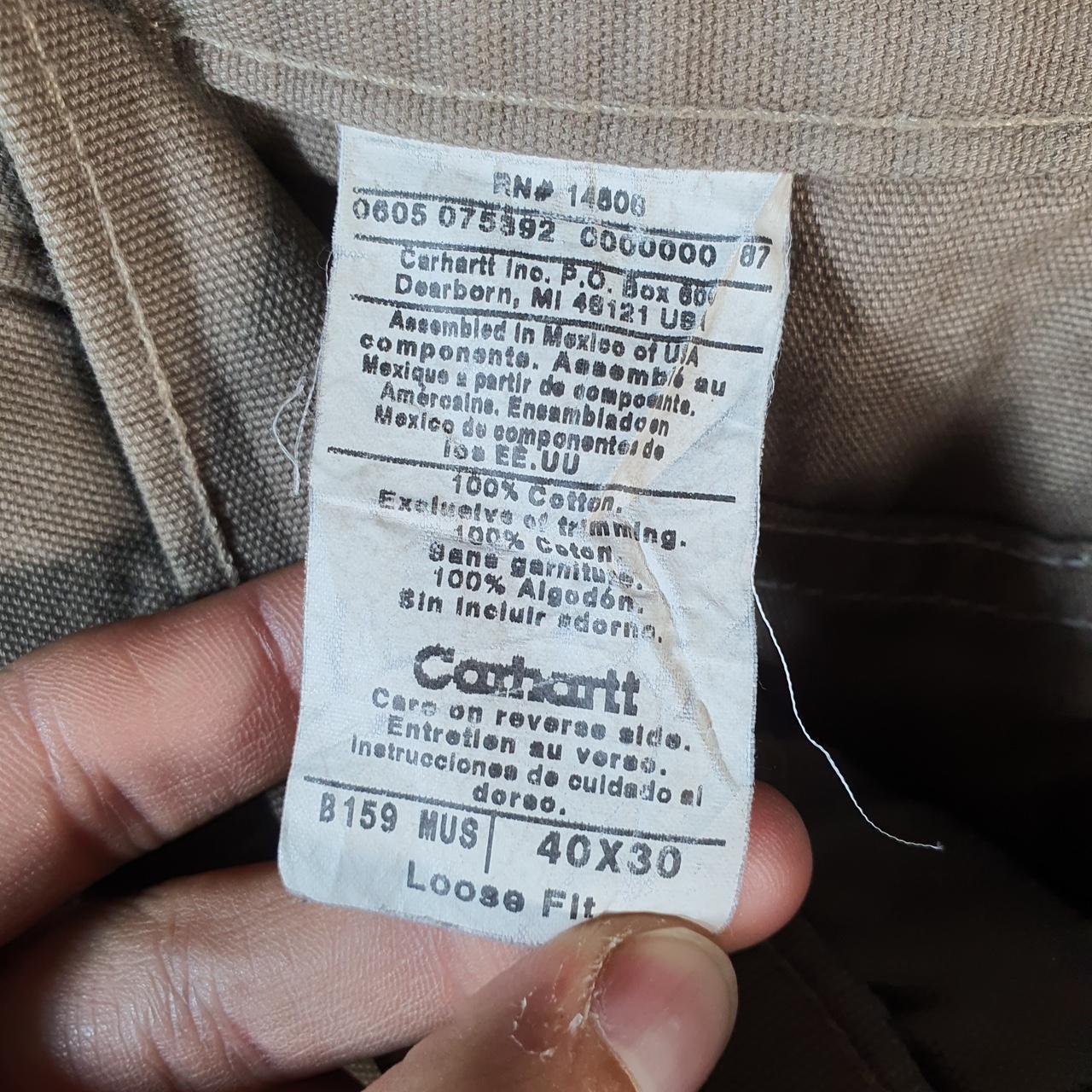 Vintage Carhartt Carpenter Trousers Mens W40 L30 Brown Loose Fit Workwear