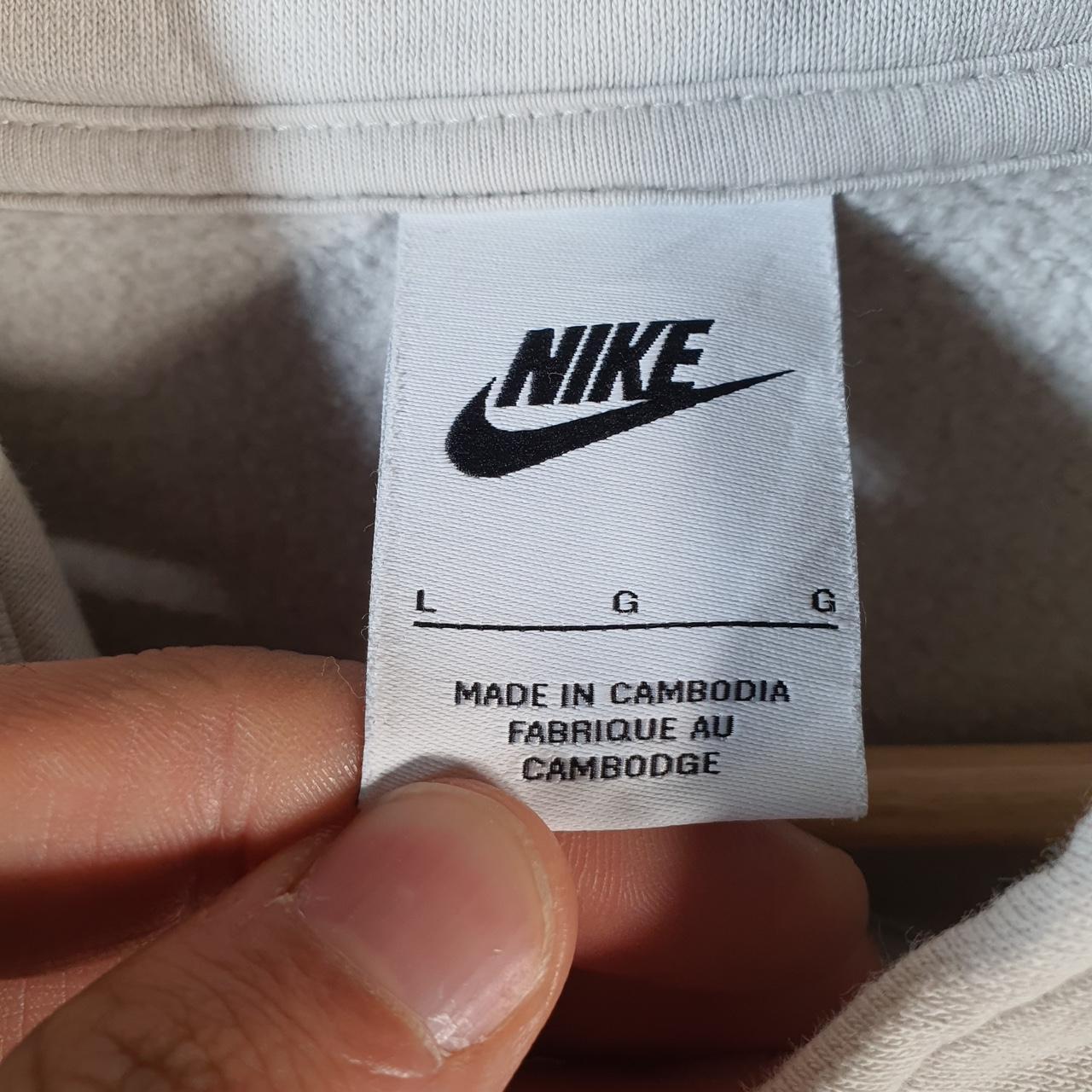 Vintage Nike 1/4 Zip Sweatshirt Men’s Large White Swoosh Y2K Pullover Logo