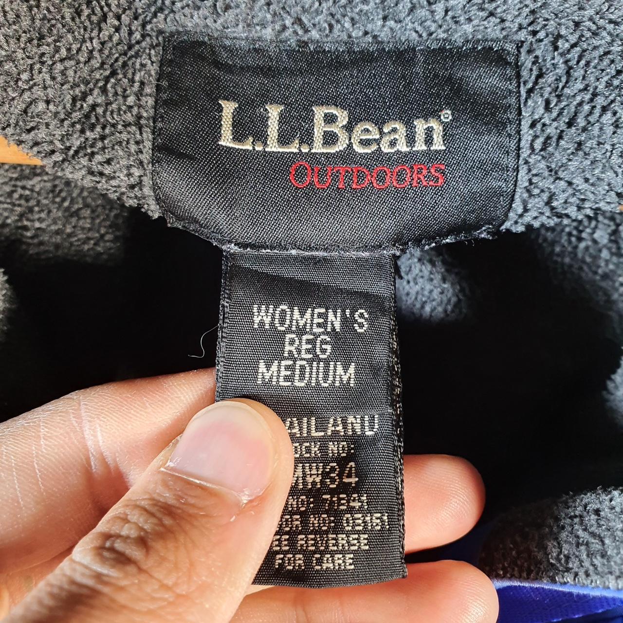 Vintage L.L. Bean Outdoors Nylon Jacket Womens Medium Blue Waterproof Hooded