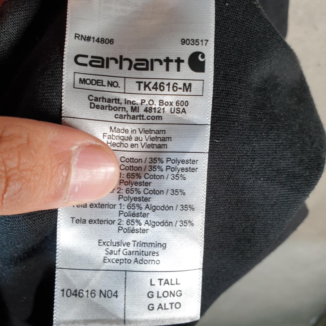 Vintage Carhartt Pocket T Shirt Men’s Large Tall Black Workwear Chore Utility Relaxed Fit C9208