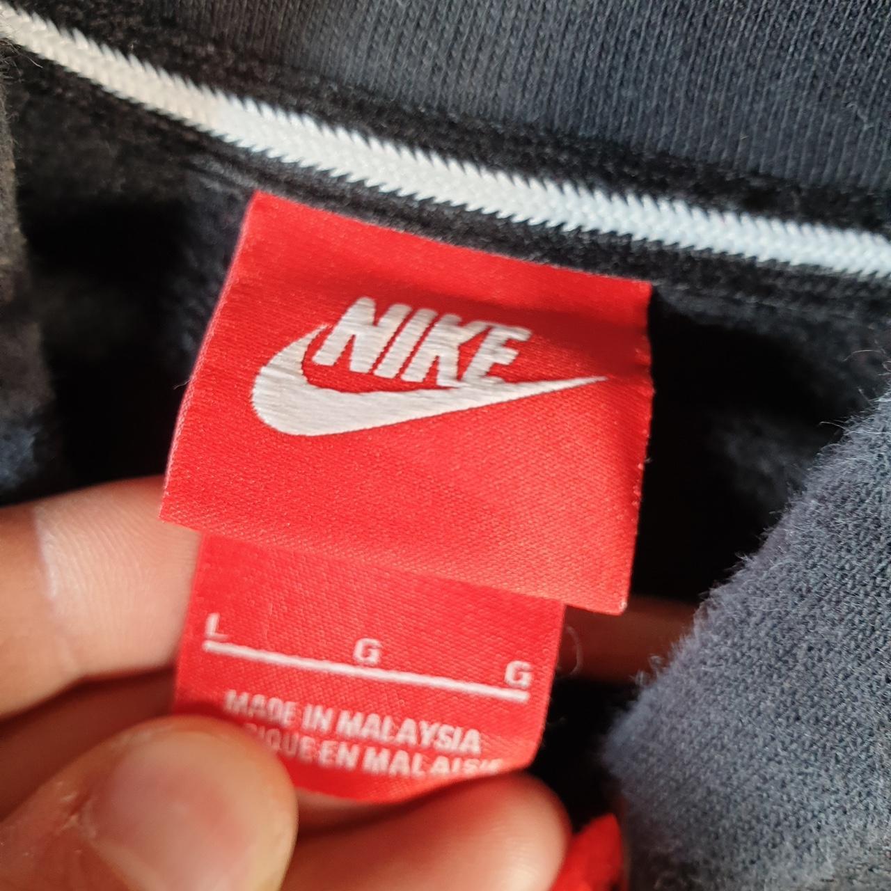 Vintage Nike Club Hoodie Men’s Large Black Spellout Swoosh Y2K Pullover