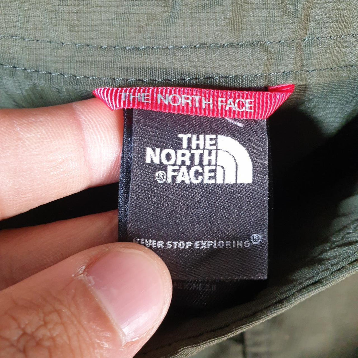 Vintage The North Face TNF Shorts Jorts Chino Cargo Womens UK12 Green Baggy Cotton