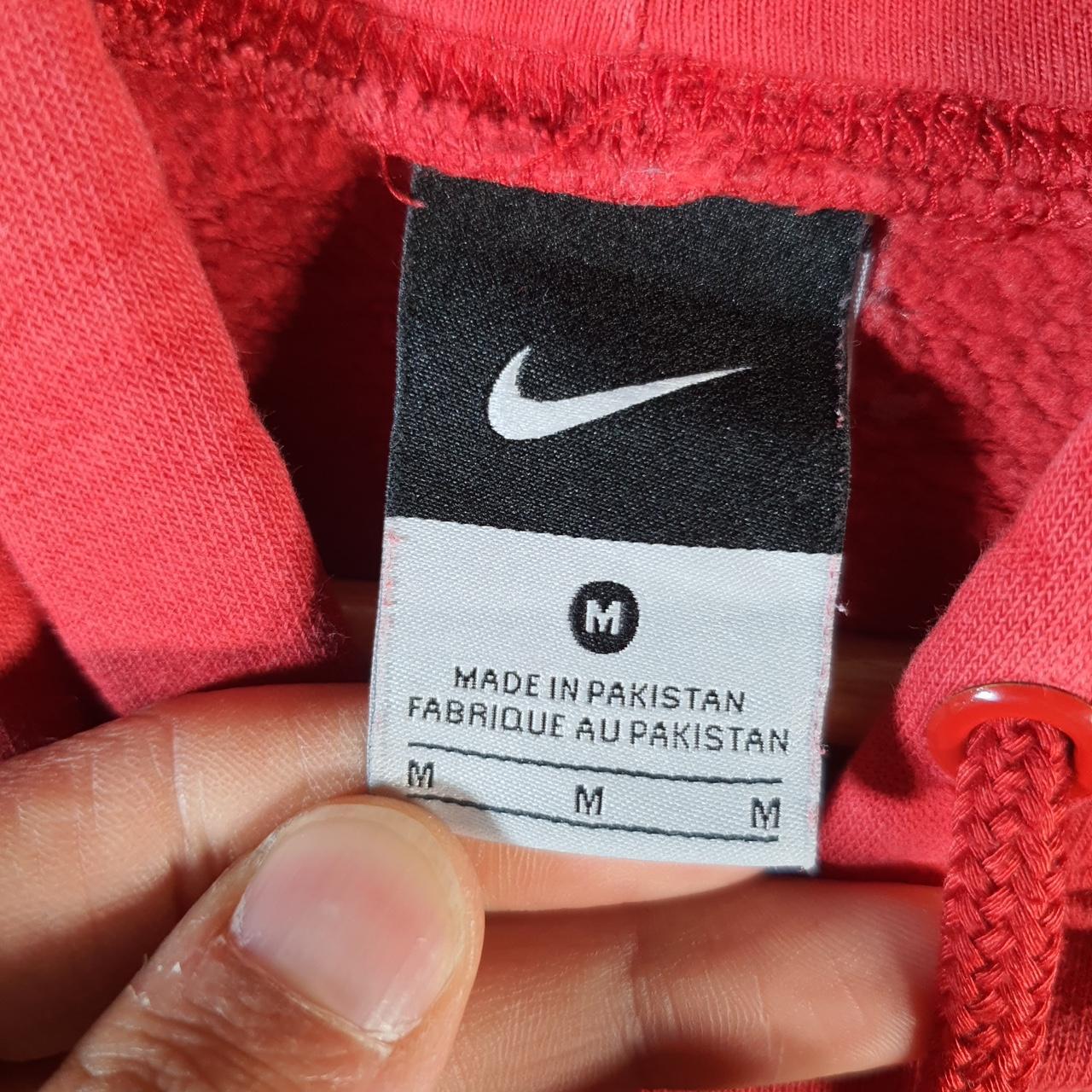 Vintage Nike Club Embroidered Hoodie Men’s Medium Red Swoosh Y2K Pullover