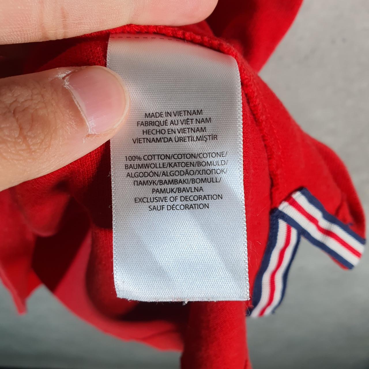 Vintage Ralph Lauren Polo USA Flag Polo Shirt Men’s XL Red Skinny Cotton Pony C9767