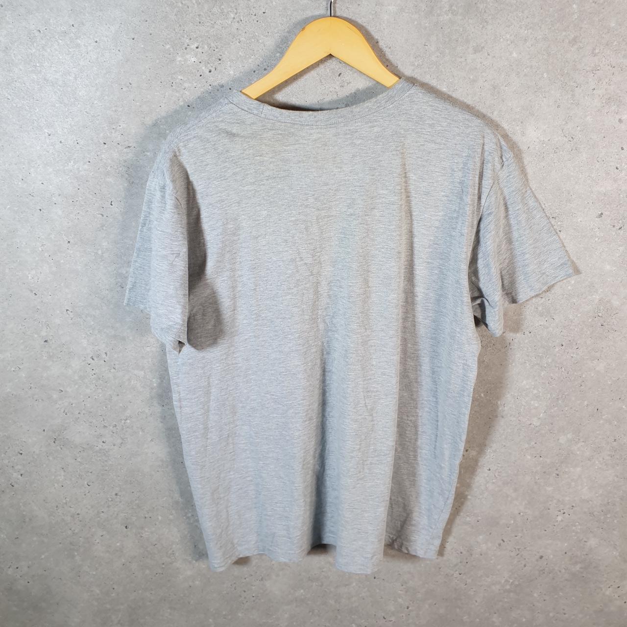 Vintage Adidas Golf T Shirt Men’s Large Grey Three Stripes Logo Athletic