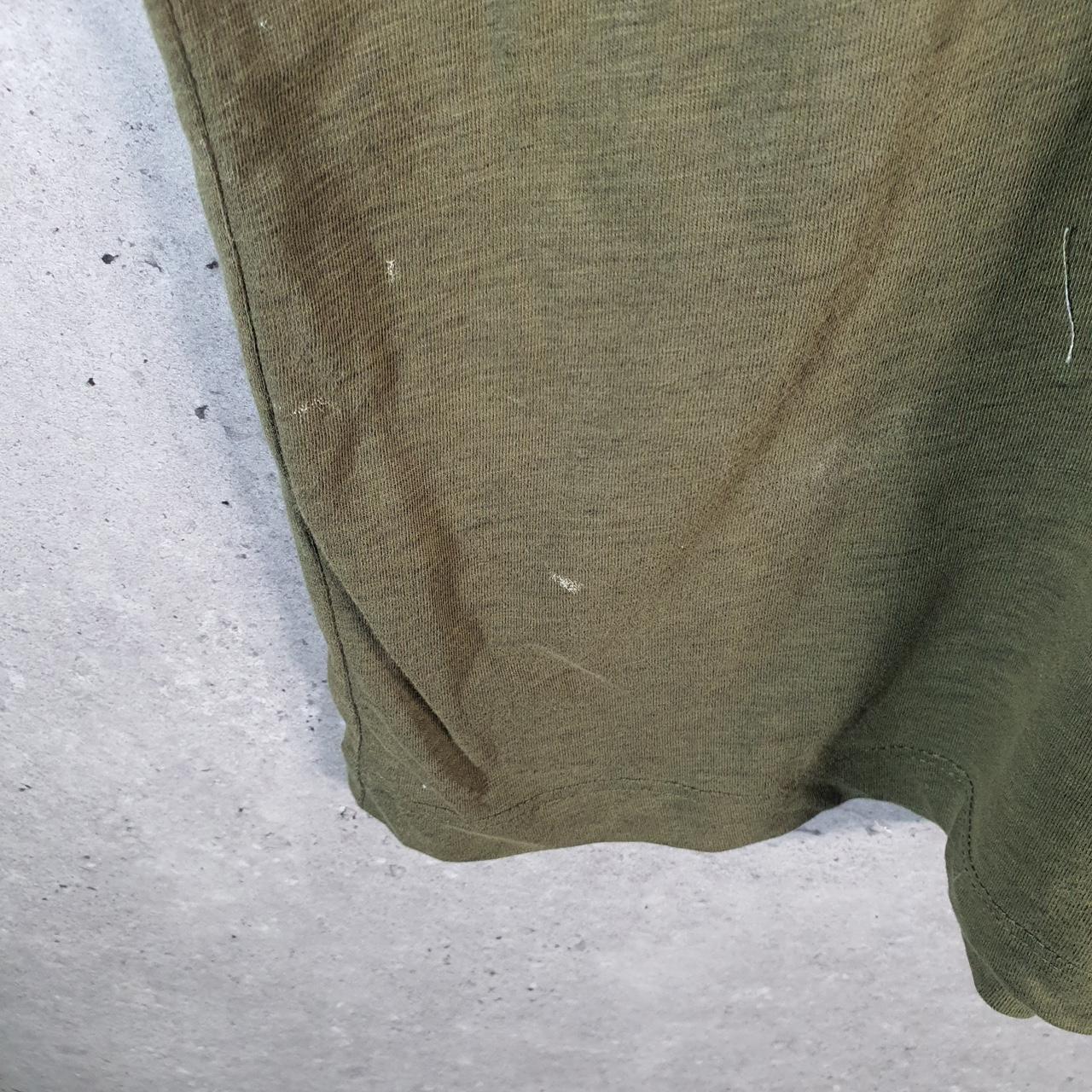 Vintage Nike Dri Fit Spellout T Shirt Shirt Men’s Medium Khaki Green Swoosh Logo Athletic C9749