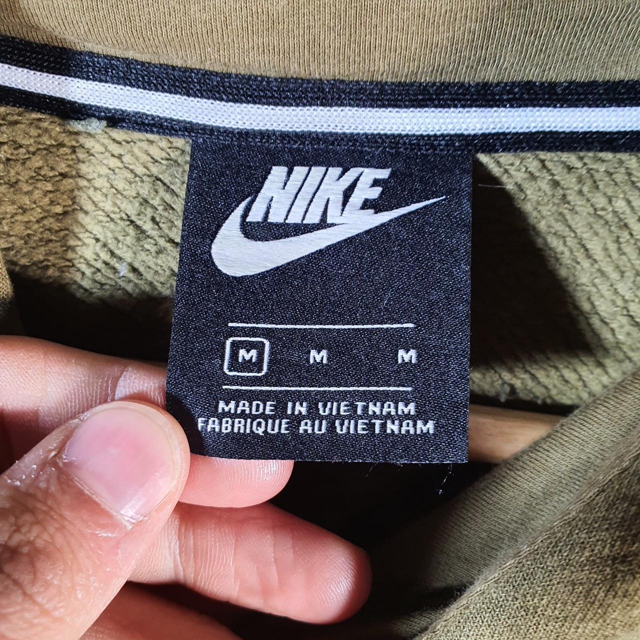 Vintage Nike Club Sportswear Hoodie Womens Medium Khaki Green Swoosh Y2K Pullover