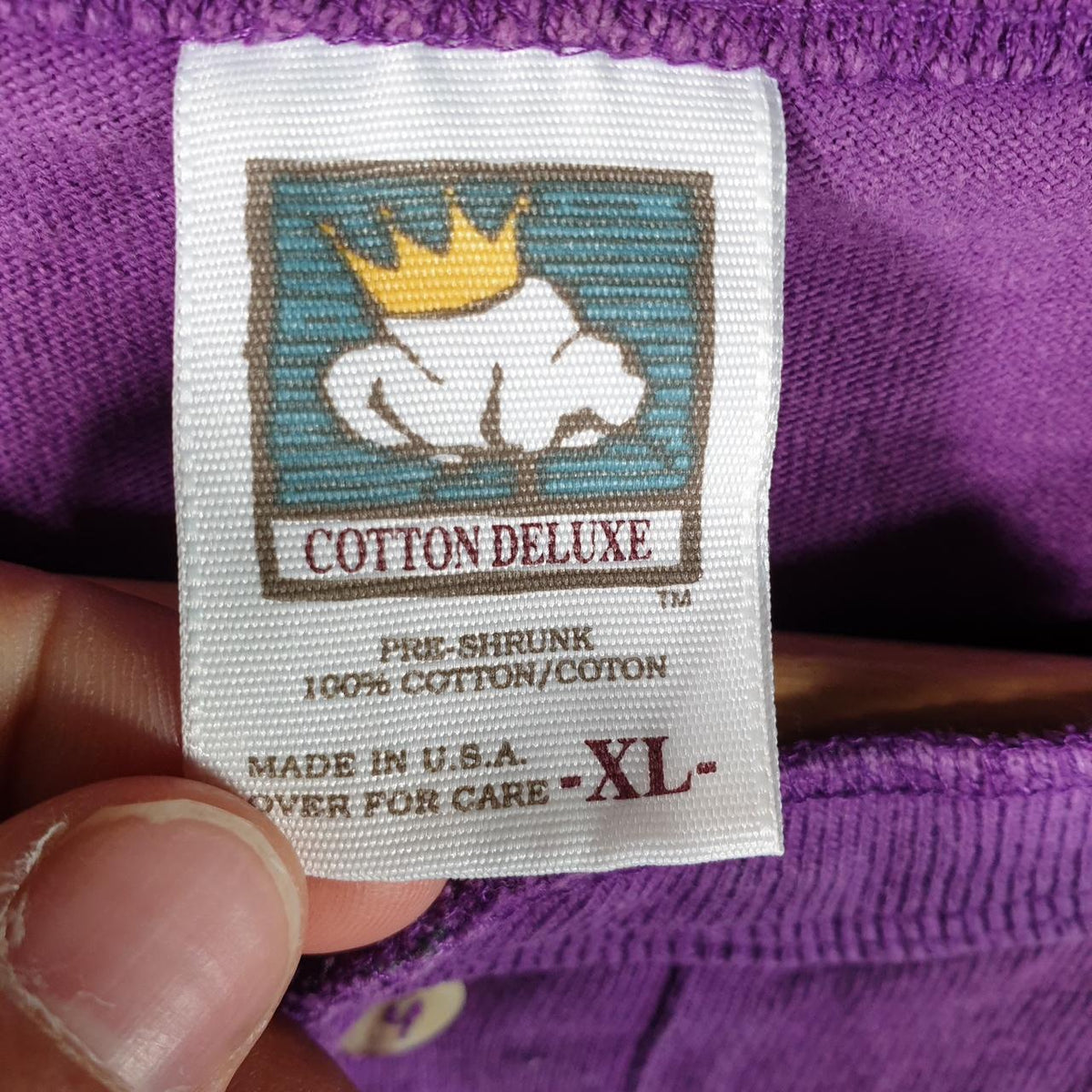 Vintage Cotton Deluxe Original Point Florida 90s Graphic USA Single Stitch T Shirt Men’s XL Purple