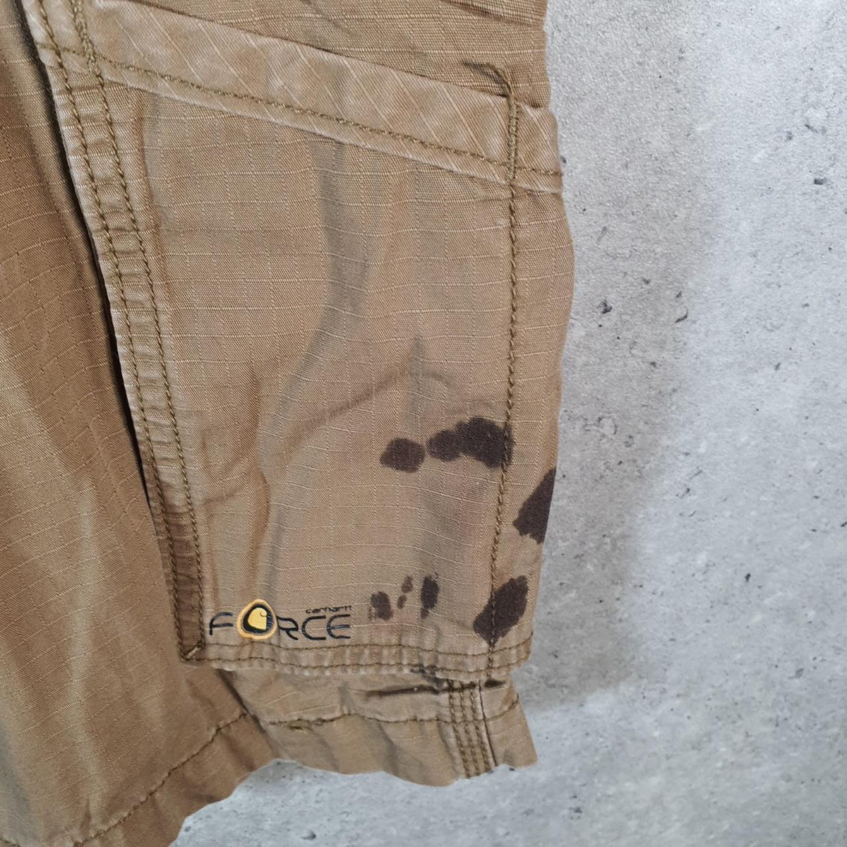 Vintage Carhartt Baggy Carpenter Shorts Jorts Cargo Men’s W40 Brown Relaxed Fit Workwear Big Fish Vintage