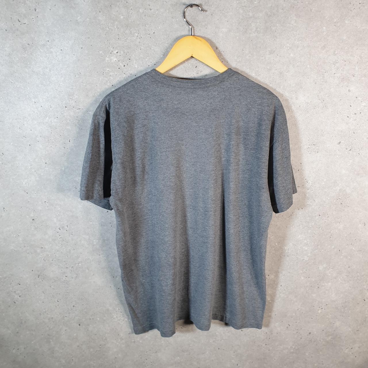 Vintage Adidas Amplifier T Shirt Shirt Men’s Medium Grey Three Stripes Logo Athletic C9885