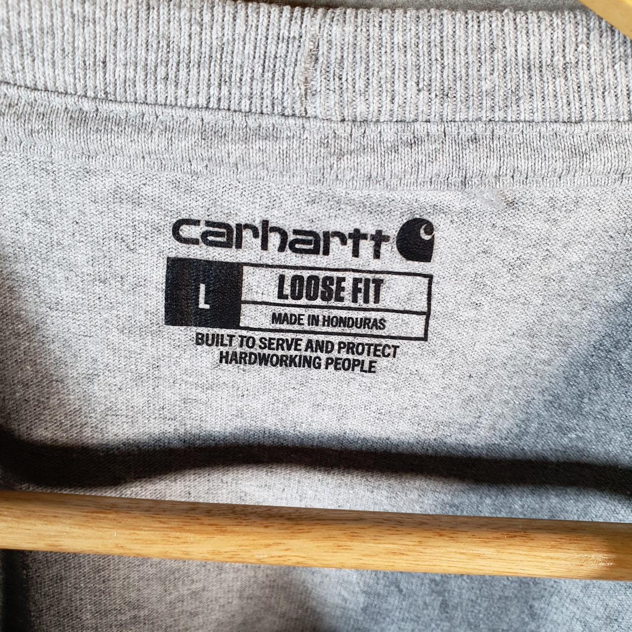 Vintage Carhartt Pocket T Shirt Men’s Large Grey Workwear Chore Utility Loose Fit C9265