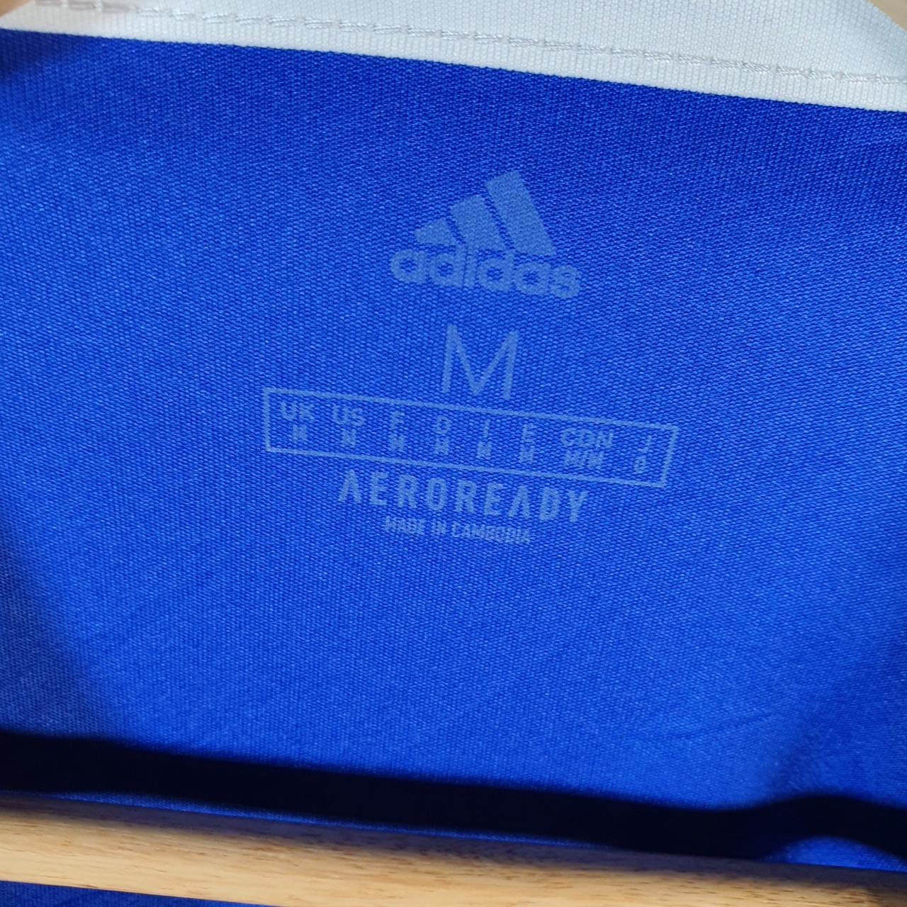 Adidas Federal Way Aeroready Football Soccer T Shirt Jersey Mens Medium Blue