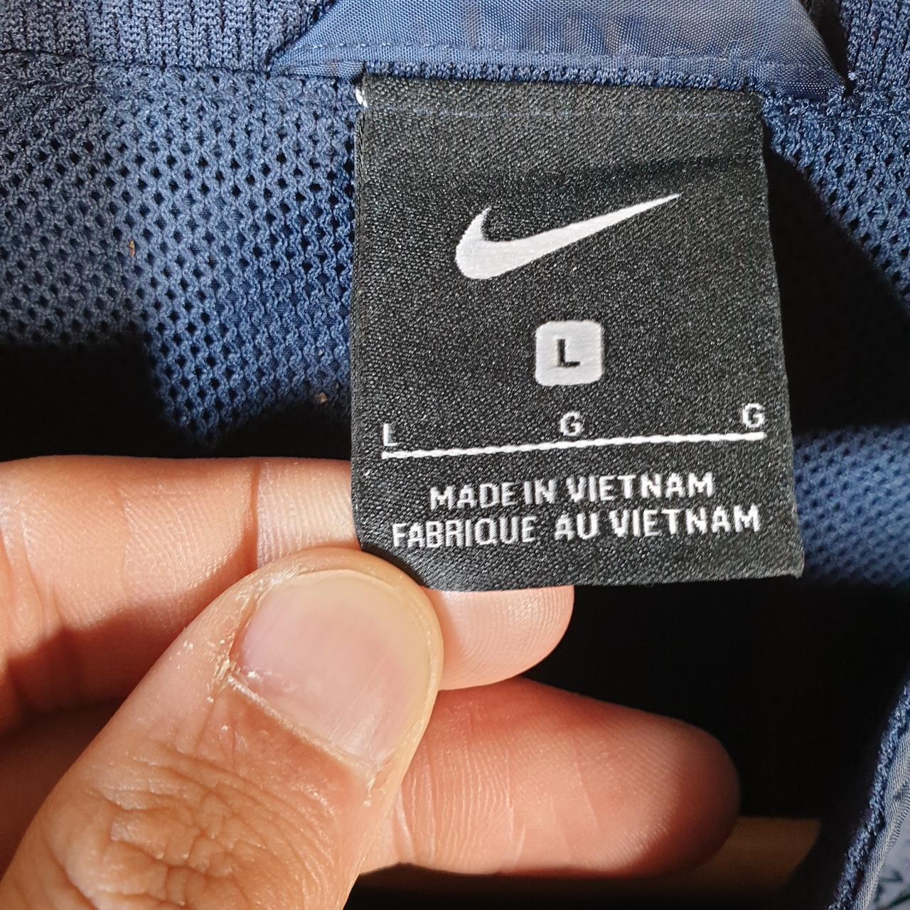 Vintage Nike Dri Fit Windbreaker Mens Large Blue USA Swoosh Soccer Full Zip