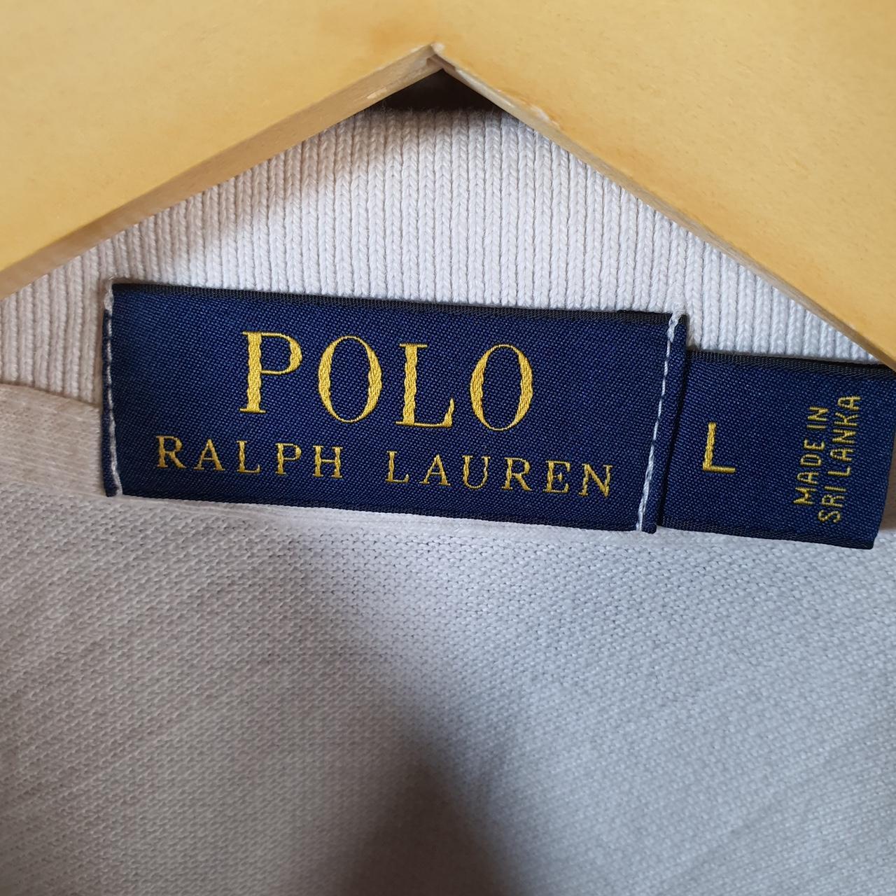 Vintage Ralph Lauren Polo Shirt Mens Large White Casual Cotton Embroidered Pony