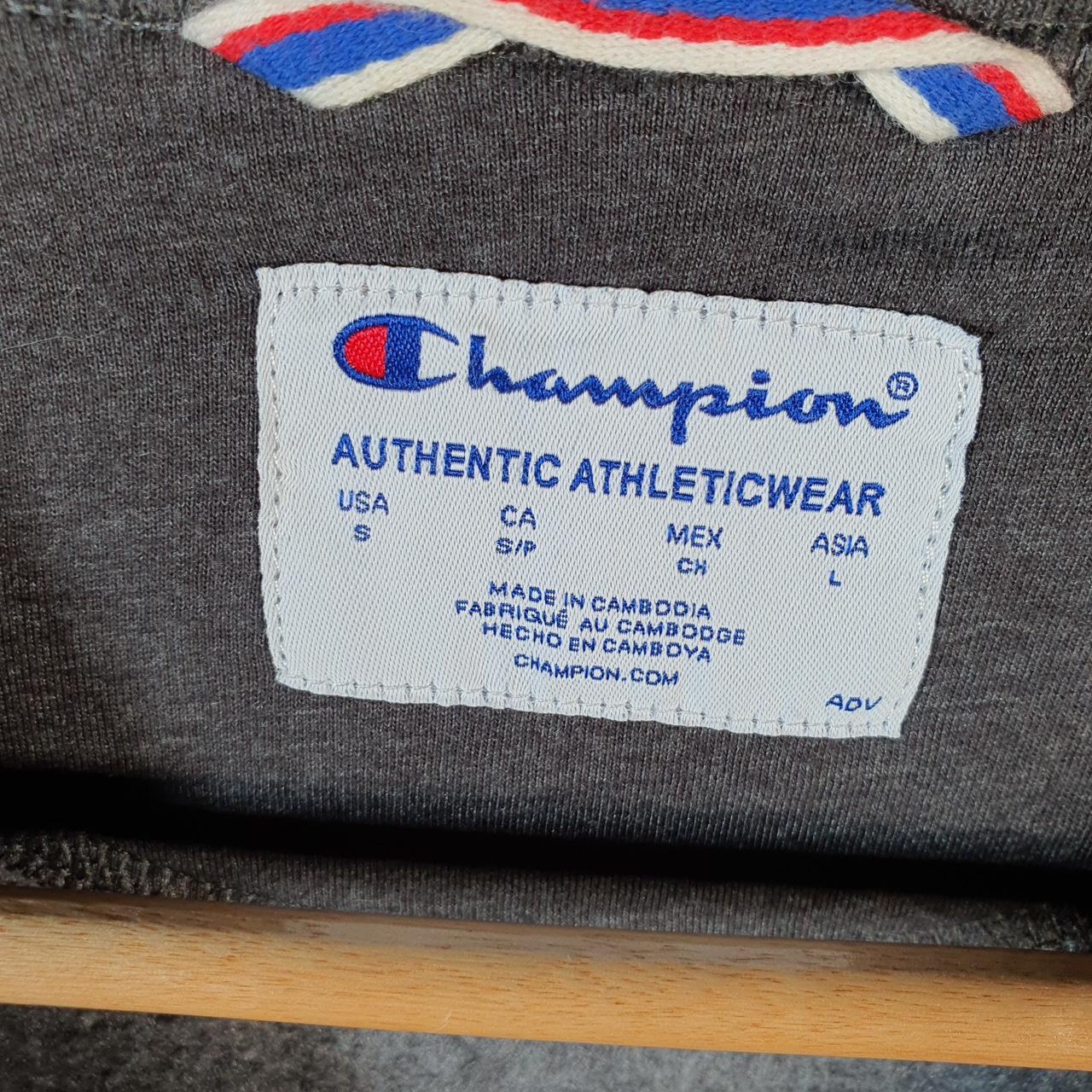 Vintage Champion Sweatshirt Men’s Small Grey USA Pullover Spellout Logo