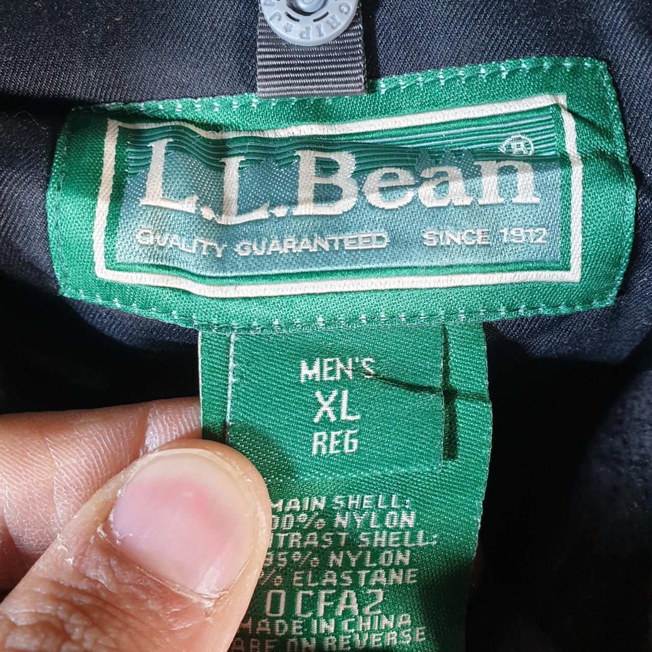 Vintage L.L. Bean Outdoors Nylon Jacket Mens XL Grey Waterproof Hooded