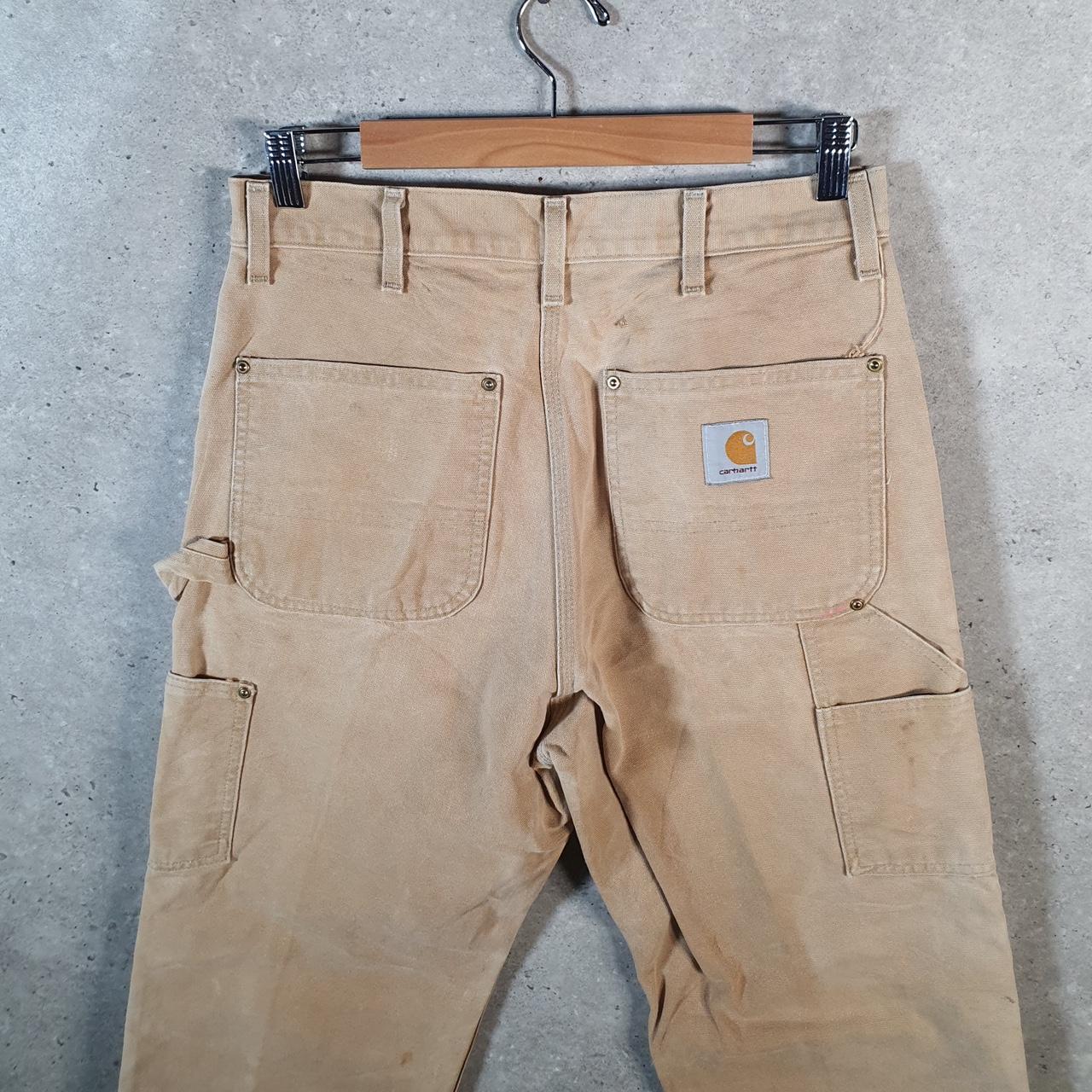 Vintage Carhartt Carpenter Double Knee Trousers Mens W30 L32 Brown Dungaree Fit Workwear