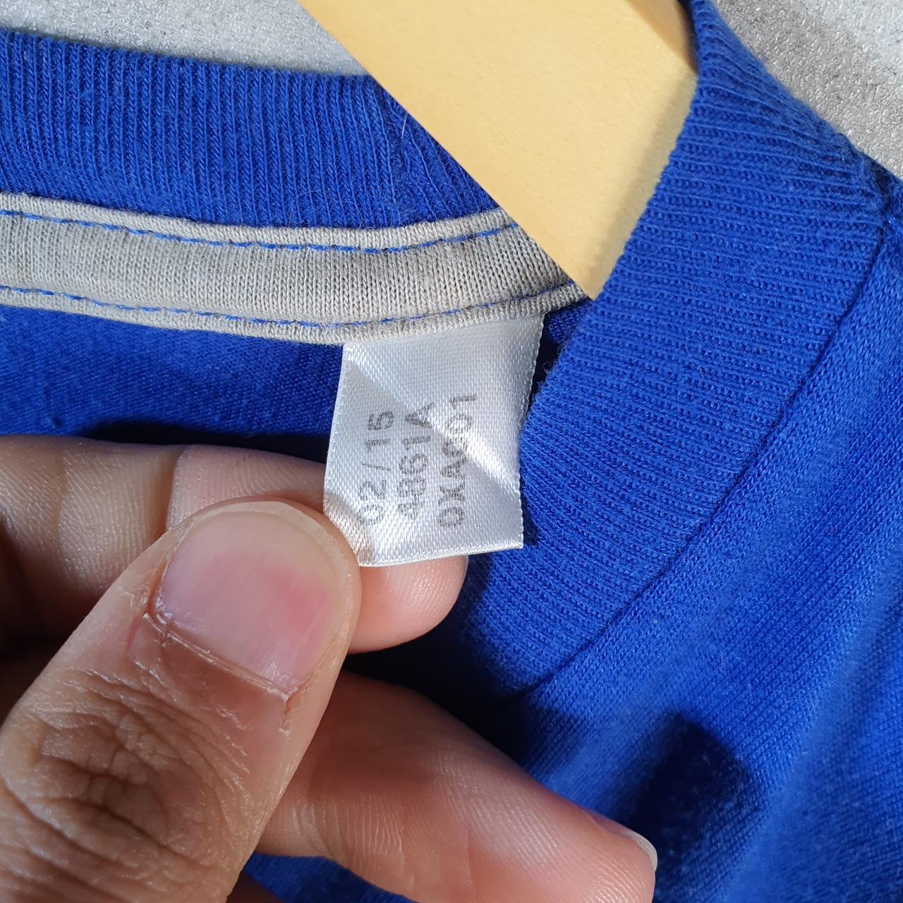 Vintage Adidas Perfomance Go Tee Spellout T Shirt Men’s XL Blue Three Stripes Logo Athletic C9815