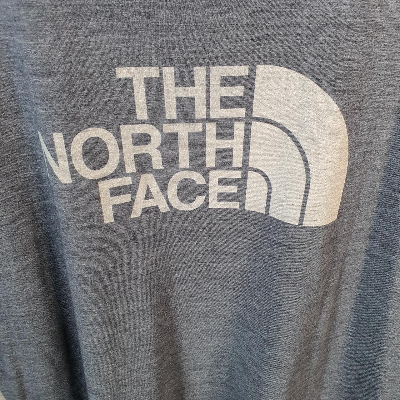 Vintage The North Face TNF Spellout T Shirt Shirt Men’s Large Grey Logo Athletic C9862