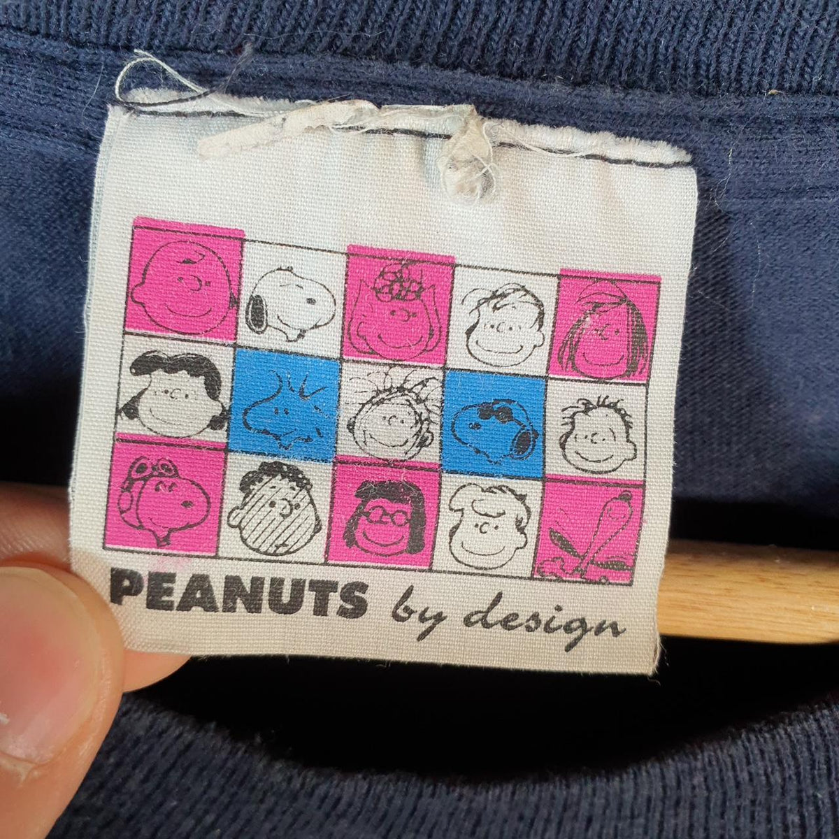 Vintage Peanuts Embroidered 90s USA Single Stitch T Shirt Men’s Large Blue