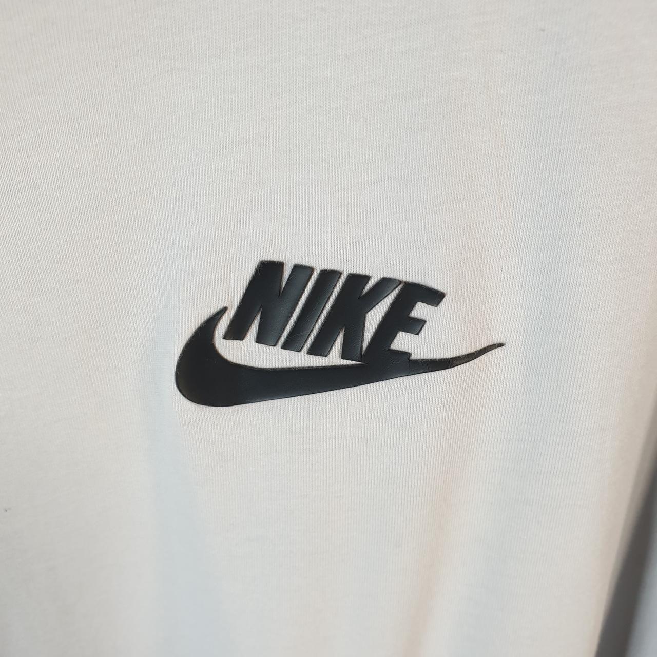 Vintage Nike Club Spellout T Shirt Mens XL White Logo Swoosh Athletic