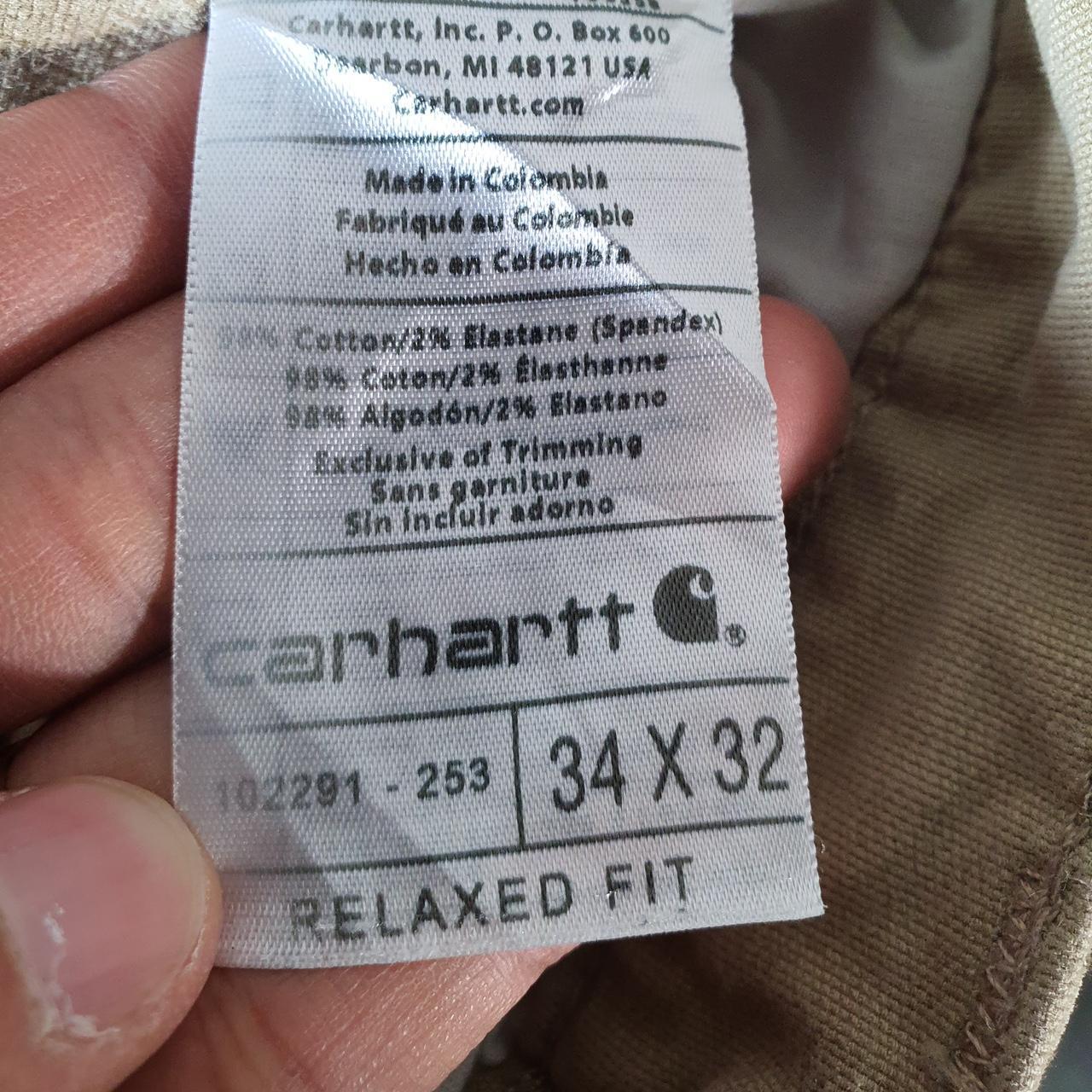 Vintage Carhartt Carpenter Trousers Mens W34 L32 Brown Relaxed Fit Workwear USA