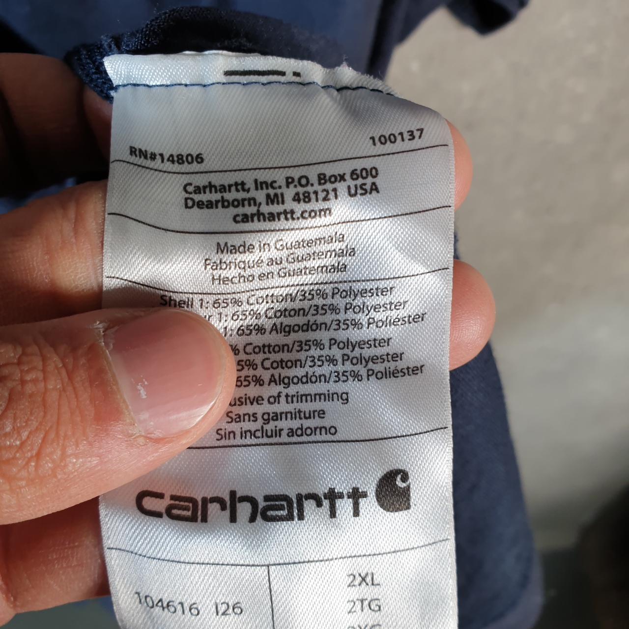 Vintage Carhartt Pocket T Shirt Men’s 2XL Navy Blue Workwear Chore Utility Relaxed Fit C9298