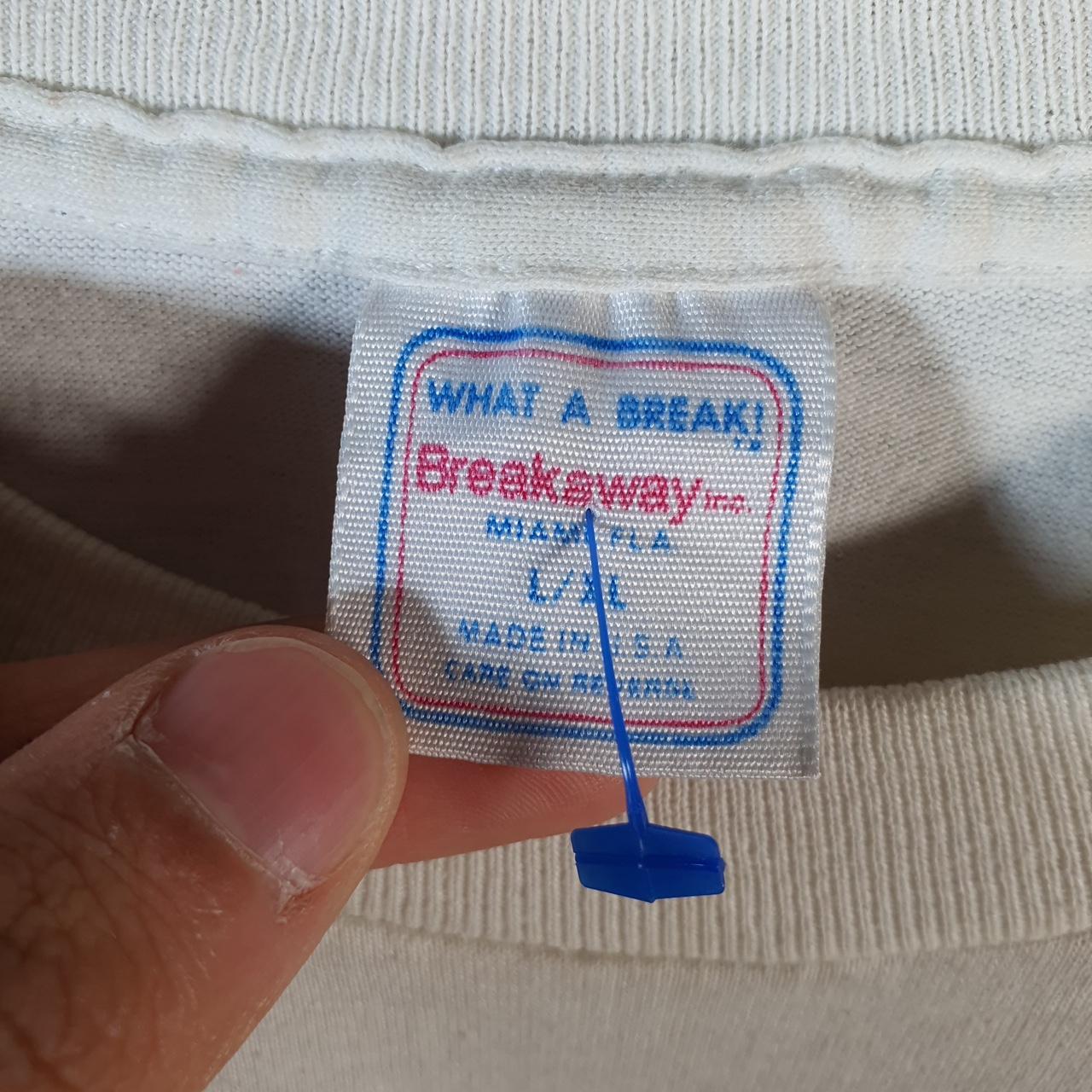 Vintage Breakaway Be Happy Bahamas 90s USA Single Stitch T Shirt Womens Large White Graphic