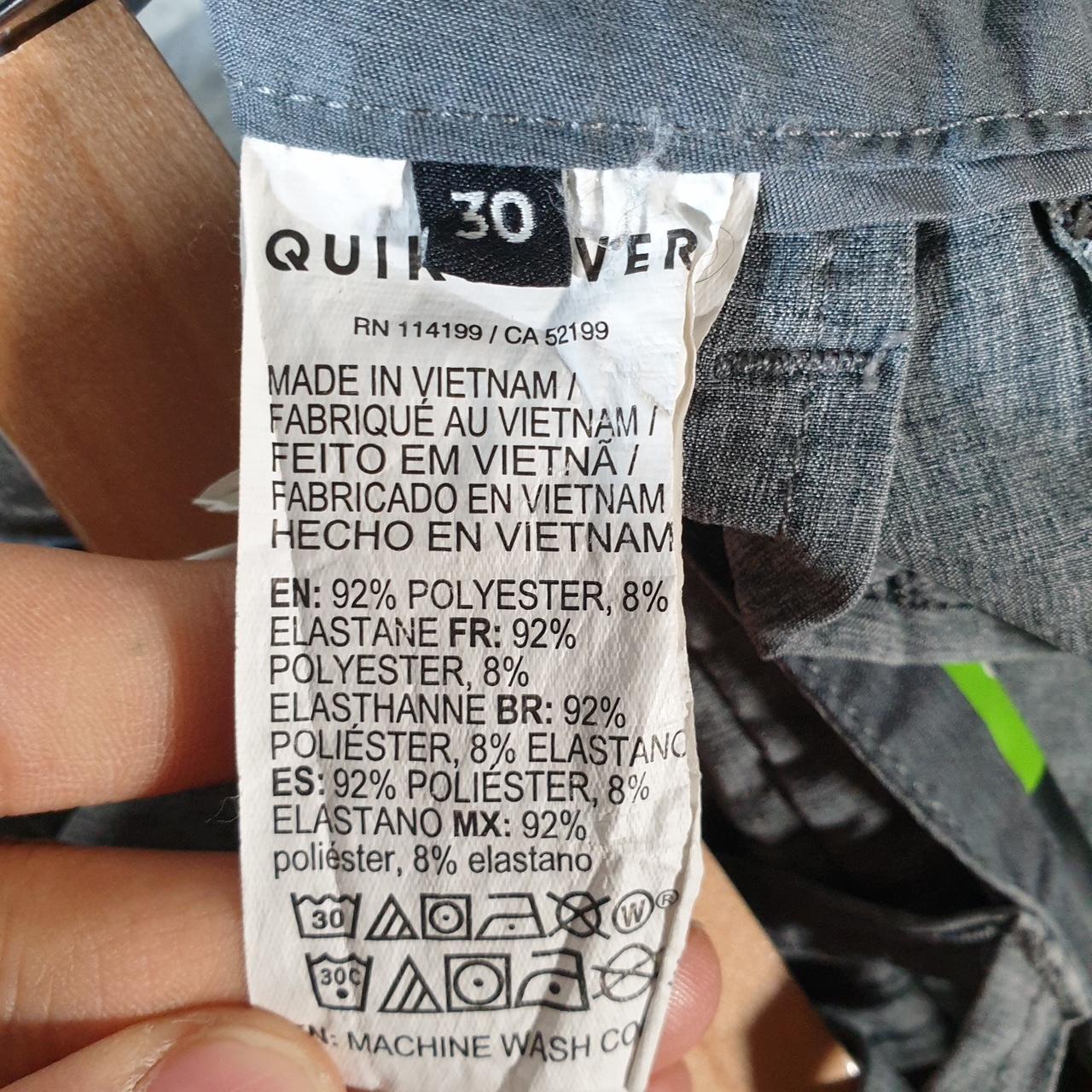 Vintage Quiksilver Chino Shorts Jorts Cargo Men’s W30 Grey Baggy Cotton