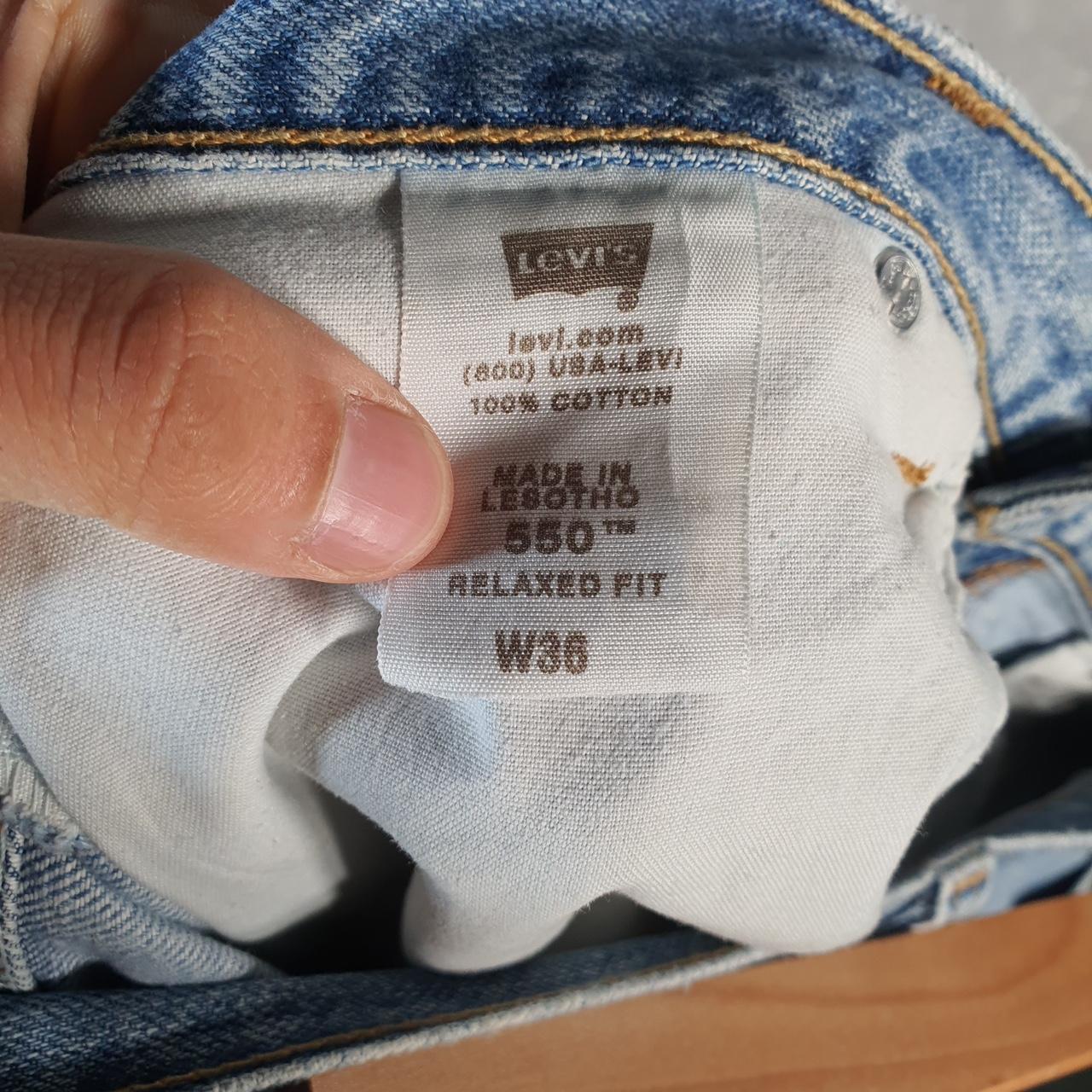 Vintage Levi’s 550 Baggy Shorts Jorts Cargo Mens W36 Blue Relaxed Denim