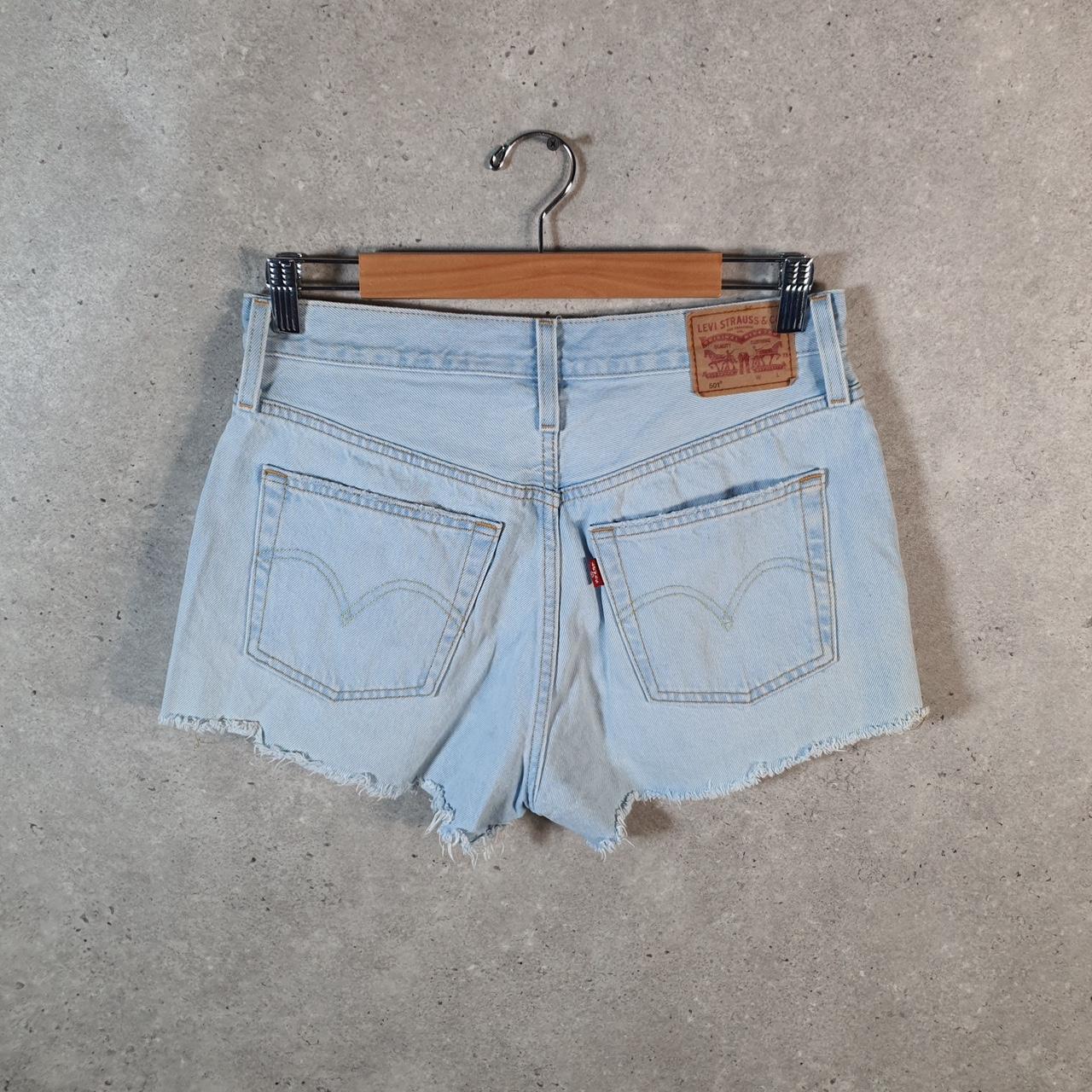 Vintage Levi’s 501 Cut Off Shorts Jorts Cargo Womens W28 Blue Relaxed Denim