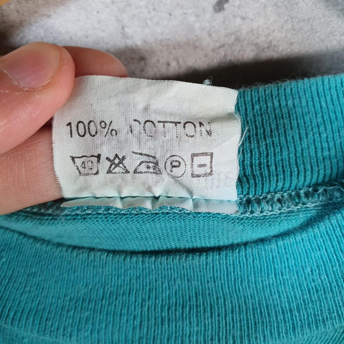 Vintage Lace Boutique Brussels Science 90s USA Single Stitch T Shirt Men’s Small Blue