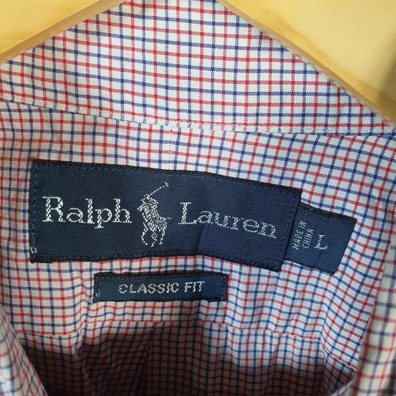 Vintage Ralph Lauren Button Down Shirt Men’s Large Checkered Classic Fit Pony Cotton