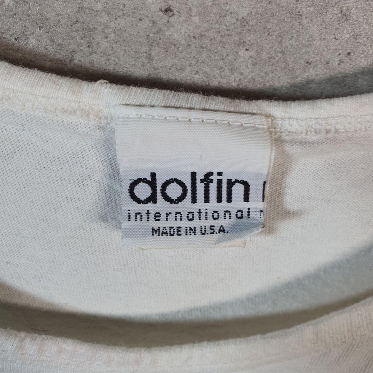Vintage Dolfin Graphic Design 90s USA Single Stitch Vest Men’s Large White
