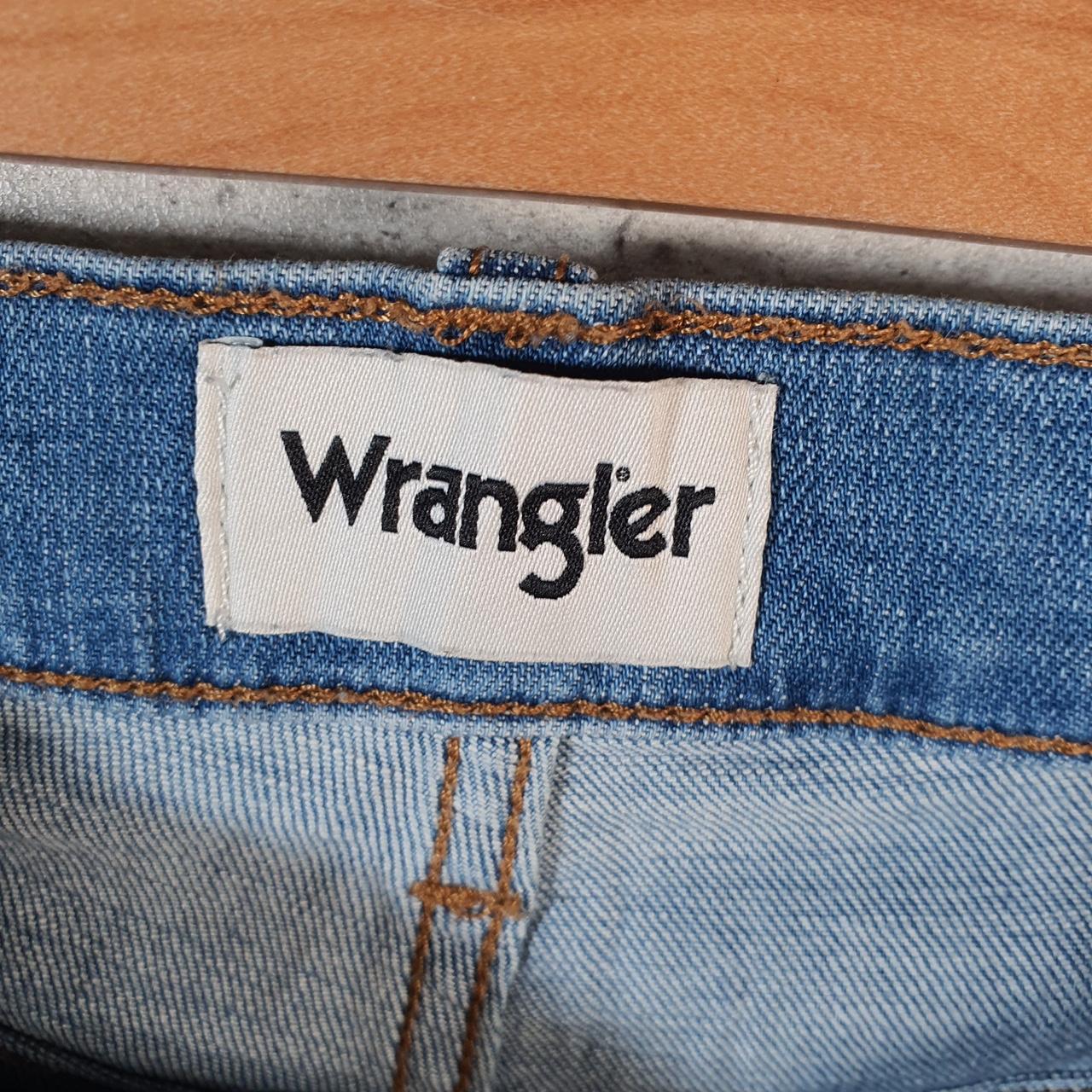 Vintage Wrangler Denim Shorts Jorts Cargo Men’s W33 Relaxed Blue Baggy Cotton