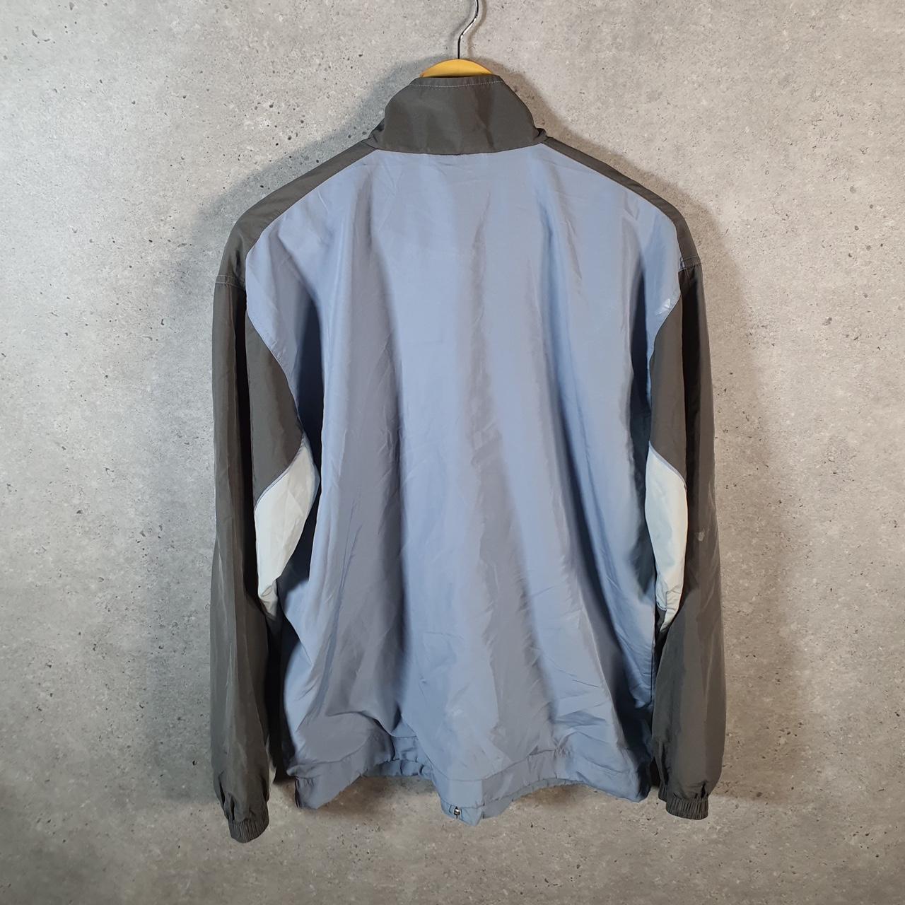 Vintage Puma Windbreaker Track Jacket Mens Small Blue USA Embroidered Logo Full Zip