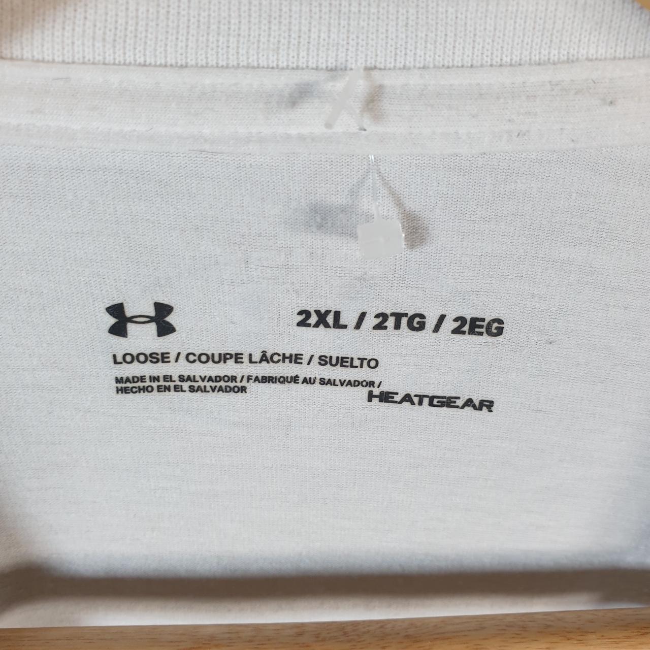 Vintage Under Armour Spellout T Shirt Shirt Men’s 2XL White Loose Sports Athletic