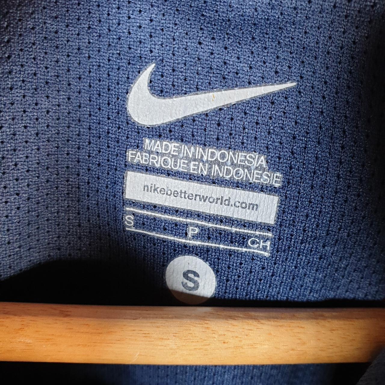 Vintage Nike 90s Windbreaker Track Jacket Mens S Blue USA Swoosh 1/4 Zip