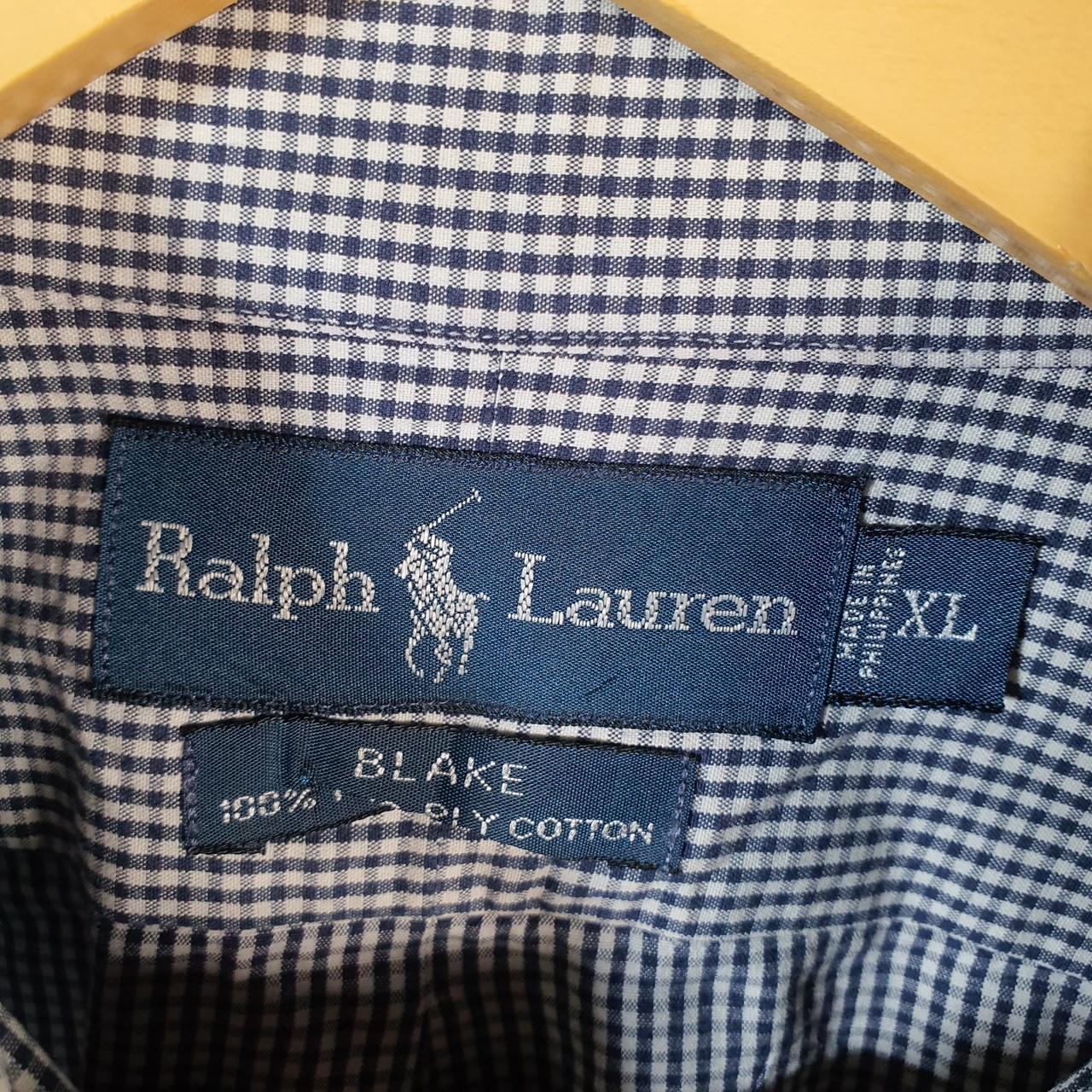 Vintage Ralph Lauren Button Down Shirt Men’s XL Checkered Blake Fit Pony Cotton