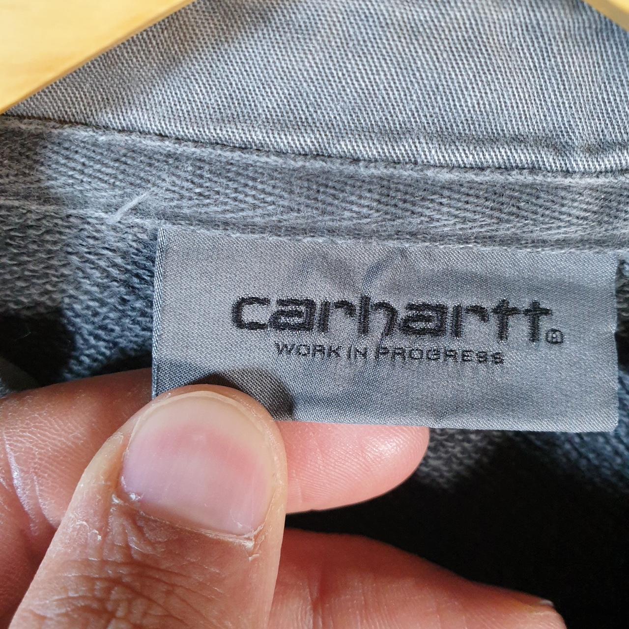 Vintage Carhartt WIP Duster Script Sweat Sweatshirt Mens Small Grey Pullover