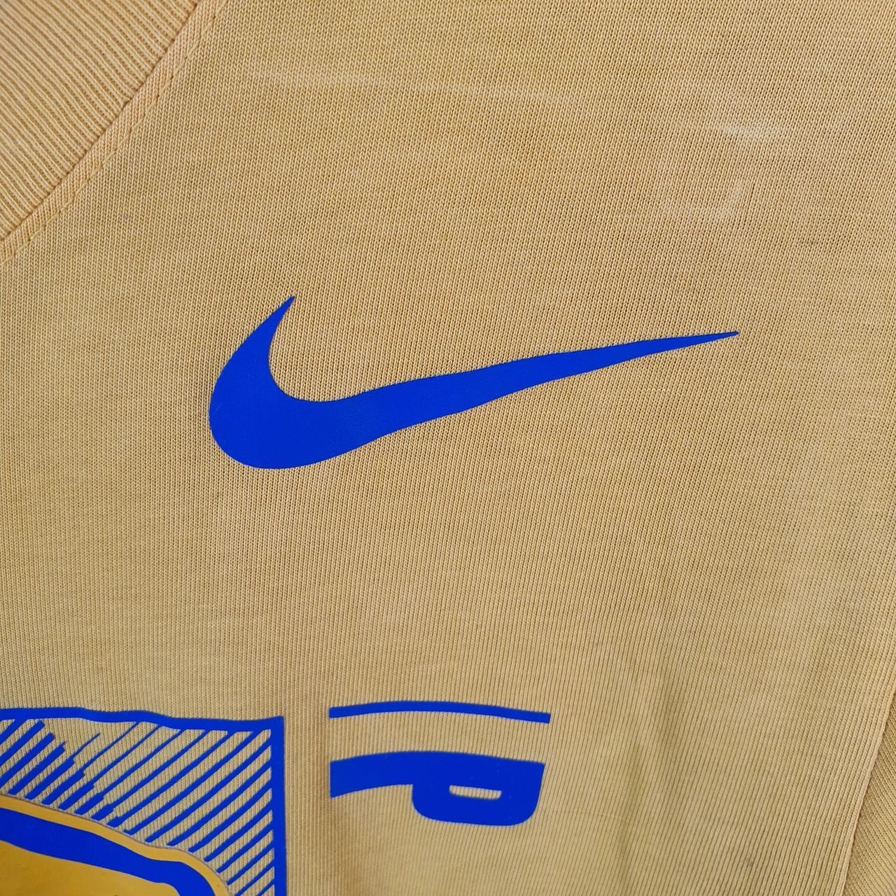 Vintage Nike Dri Fit Panther Pitt Football T Shirt Men’s Small Yellow Spellout Swoosh Athletic