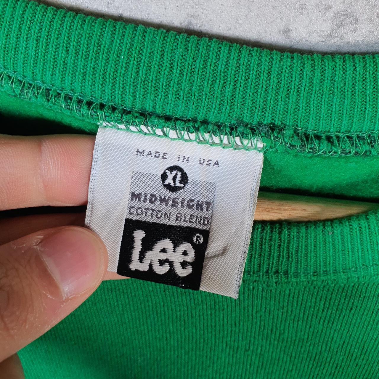 Vintage Lee Midweight Sweatshirt Men’s XL Green USA Arc Downriver Spellout