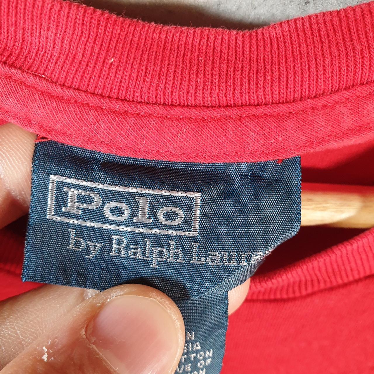 Vintage Ralph Lauren Polo T Shirt Men’s Large Red Embroidered Classic Fit Pony C8600